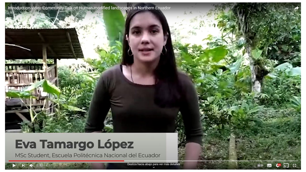 Charla comunitaria sobre paisajes modificados por humanos en el norte de Ecuador